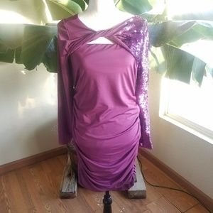 Venus Womans Large Stretch Bodycon Dress Purple